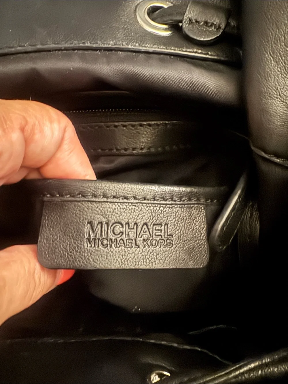 Michael Kors Black Nylon Backpack with Front Pockets